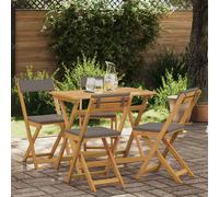 vidaXL Sillas Bistro de Exterior 4 uds. Gris oscuro