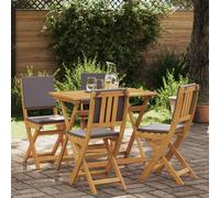 vidaXL Sillas Bistro de Exterior 4 uds. Gris oscuro