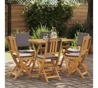vidaXL Sillas Bistro de Exterior 6 uds. Gris oscuro