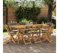 vidaXL Sillas Bistro de Exterior 8 uds. Gris oscuro