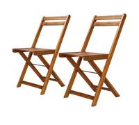 vidaXL Sillas de bistró 2 unidades madera maciza de acacia
