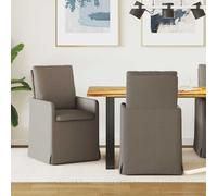 Sillas De Comedor 2 Uds. Lino Gris Claro 57 X 67 X 98 Cm Vidaxl