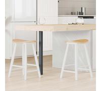 vidaXL: 2 sillas de comedor, madera maciza de caucho, color blanco, 46 x 37 x 63 cm