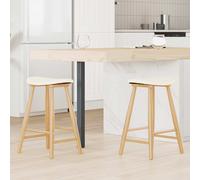 vidaXL Sillas de comedor 2 uds. Madera de Caucho Sólido Natural