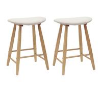 vidaXL Sillas de Comedor 2 uds. Madera de Caucho Sólido Natural