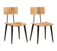 vidaXL Sillas de comedor 2 uds madera maciza de mango 44x40x80 cm