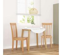 Sillas de comedor vidaxl 2 uds madera maciza natural caucho