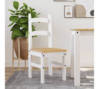 vidaXL Sillas de comedor 2 uds madera maciza pino blanco 40x46x99 cm