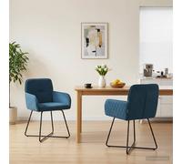 vidaXL Sillas de comedor Terciopelo azul 2 uds. 59 x 56,5 x 86 cm