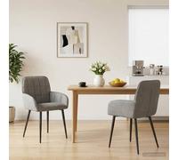 vidaXL Sillas de Comedor 2 uds. Terciopelo Gris Claro 57 x 50 x 85 cm