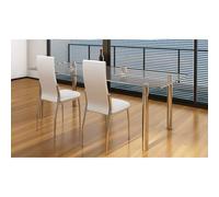 Vidaxl sillas de comedor 2 unidades cuero sintético blanco