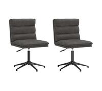 vidaXL Sillas de comedor 2 unidades – Cuero sintético negro, cómodas y ergonómicas