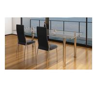 vidaXL Sillas de comedor 2 unidades cuero sintético negro