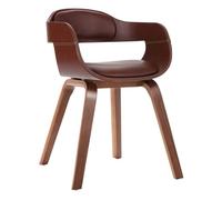 vidaXL Sillas de comedor 2 unidades madera curvada y cuero sintético en color Marrón/Gris oscuro y marrón/Gris oscuro y más | cómodas modernas ergonómicas para comedor cocina salón hogar