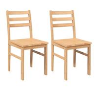 vidaXL Sillas de Comedor 2 Unidades Madera Maciza de Caucho