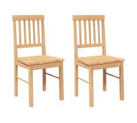 vidaXL Sillas de comedor 2 unidades madera maciza de caucho