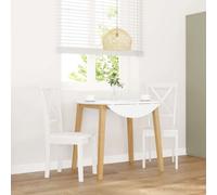 vidaXL Sillas de comedor 2 unidades madera maciza de caucho en color Natural/blanco y natural/Marrón y claro y más | cómodas modernas ergonómicas para comedor cocina salón hogar