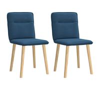 vidaXL Sillas de comedor 2 unidades tela azul