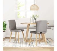 vidaXL Sillas de comedor 2 unidades tela gris taupé