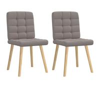 vidaXL Sillas de comedor 2 unidades tela gris taupé
