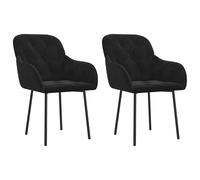 vidaXL Sillas de comedor 2 unidades terciopelo en color Gris oscuro/Azul/Amarillo y más | cómodas modernas ergonómicas para comedor cocina salón hogar