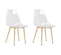 vidaXL Sillas de comedor 2 unidades transparente PET
