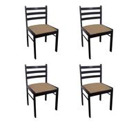 vidaXL Sillas de comedor 4 uds madera maciza caucho terciopelo marrón