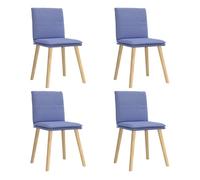 Vidaxl sillas de comedor 4 uds tela azul jeans
