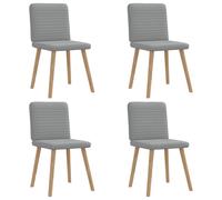 vidaXL Sillas de comedor 4 uds tela en color Gris nube/Gris oscuro/Crema y más | cómodas modernas ergonómicas para comedor cocina salón hogar