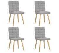 vidaXL Sillas de comedor 4 uds tela gris nube