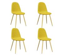 vidaXL Sillas de comedor terciopelo amarillo mostaza 4 uds