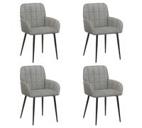 vidaXL Sillas de Comedor 4 uds. Terciopelo Gris Claro 57 x 50 x 85 cm
