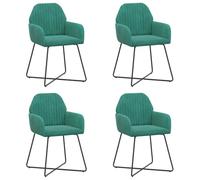 vidaXL Sillas de Comedor 4 uds. Terciopelo Tuquesa 55 x 50 x 84 cm