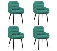 vidaXL Sillas de Comedor 4 uds. Terciopelo Tuquesa 59 x 59,5 x 90 cm