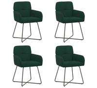 vidaXL Sillas de Comedor 4 uds. Terciopelo Verde Oscuro