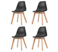 vidaXL Sillas de comedor 4 unidades plástico turquesa en color Tuquesa/Negro/Blanco y más | cómodas modernas ergonómicas para comedor cocina salón hogar