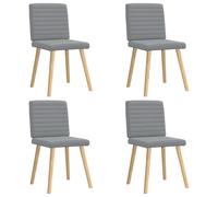 vidaXL Sillas de comedor 4 unidades tela gris claro