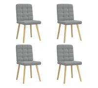 vidaXL Sillas de comedor 4 unidades tela taupe cómodas, modernas y ergonómicas