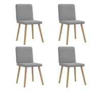 vidaXL Sillas de comedor 4 uds Tela cómodas modernas ergonómicas Gris nube/Gris oscuro/Crema