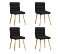 Vidaxl sillas de comedor 4 unidades tela negras