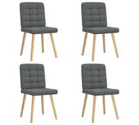vidaXL Sillas de comedor 4 unidades tela taupe en color Taupé/Marrón oscuro/Gris nube y más | cómodas modernas ergonómicas para comedor cocina salón hogar