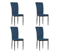 vidaXL Sillas de comedor 4 unidades terciopelo azul