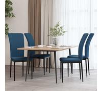 vidaXL Sillas de comedor de terciopelo azul 4 unidades