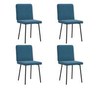 vidaXL Sillas de comedor 4 unidades terciopelo, cómodas modernas ergonómicas, Negro/Crema/Amarillo