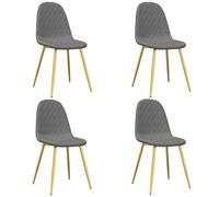 vidaXL Pack de 4 sillas Legance tapizado acolchado 83x45x53,5 cm gris claro