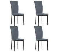 vidaXL Sillas de comedor 4 unidades Terciopelo gris oscuro