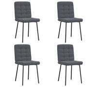 vidaXL Sillas de comedor 4 unidades terciopelo gris oscuro