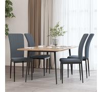 vidaXL Sillas de comedor 4 unidades Terciopelo gris oscuro