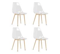 vidaXL Sillas de comedor PET transparentes — cómodas, modernas y ergonómicas — 2 o 4 unidades