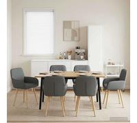 vidaXL Sillas de comedor Tela gris oscuro 56,5 x 50 x 87,5 cm 6 uds.